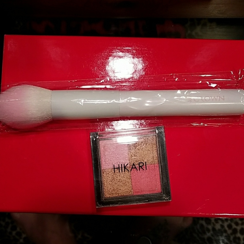Crown Makeup blush brush & hikari shimmer bronzer